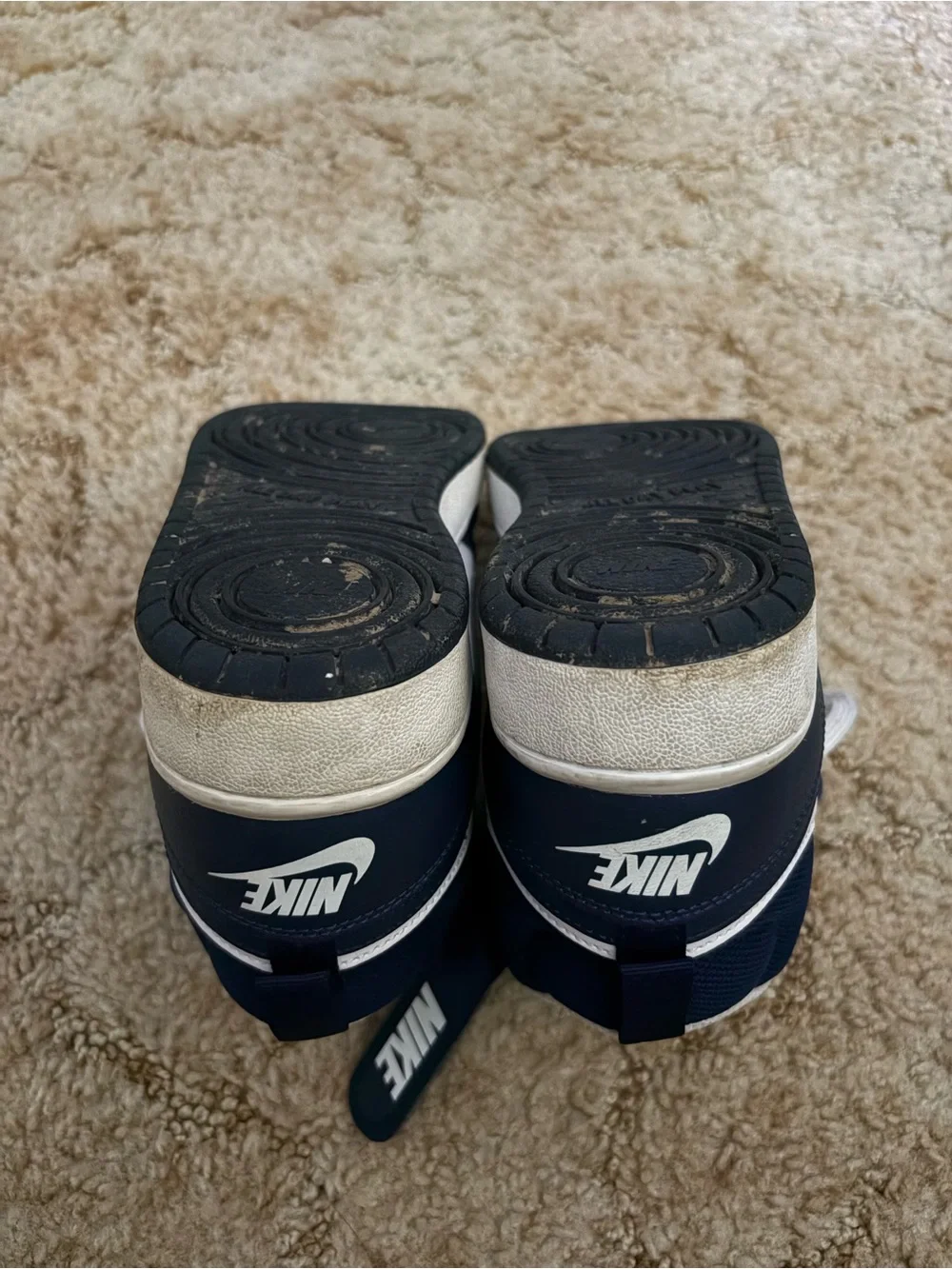 Nike Kids' Navy & White High-Top Sneakers